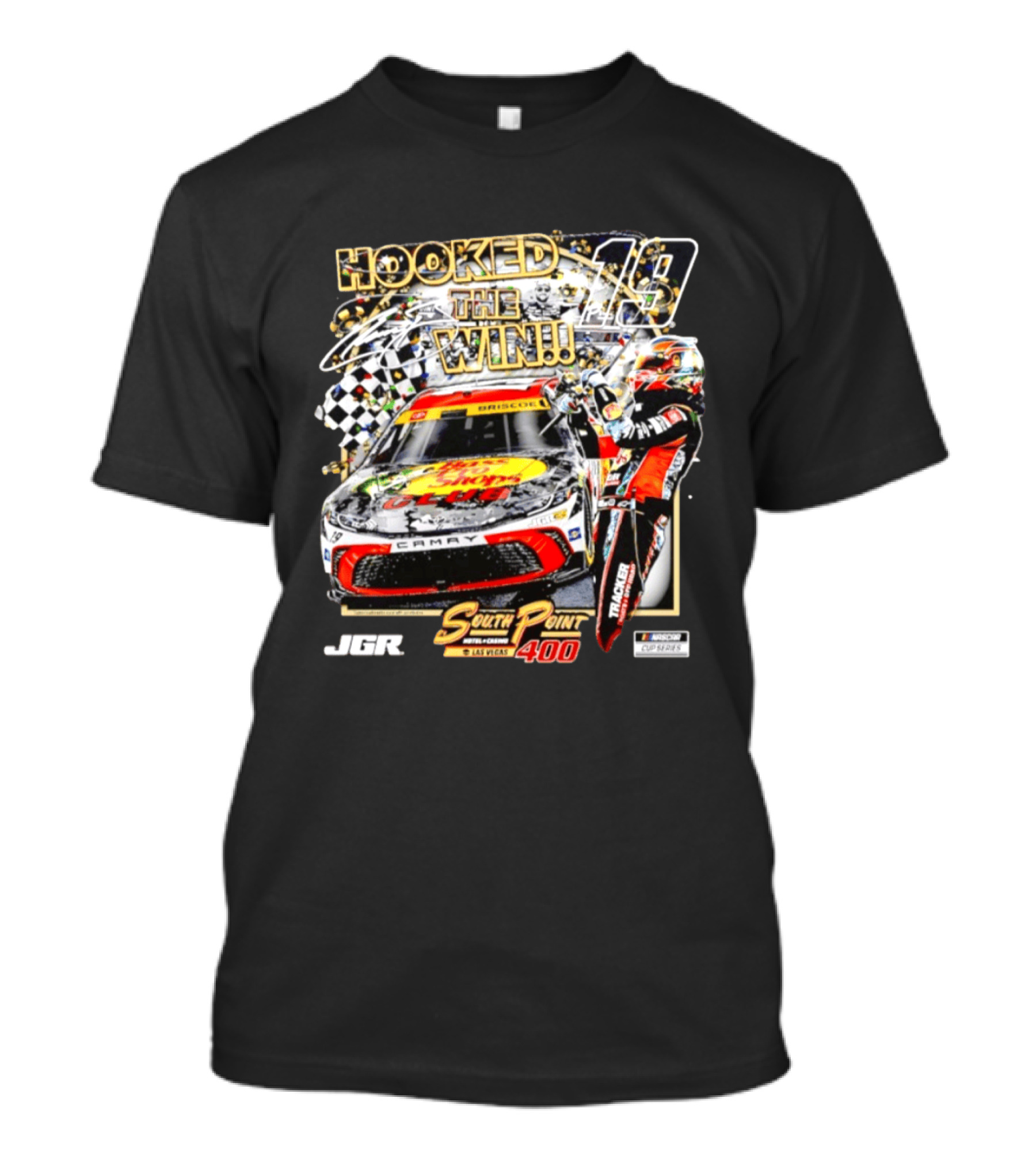Hooked The Win 14 South Point 400 Las Vegas JGR NASCAR Cup Series T-Shirt