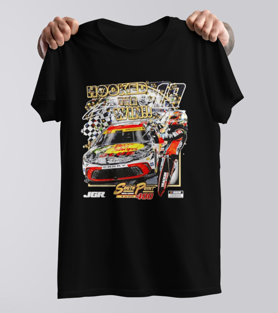 Hooked The Win 14 South Point 400 Las Vegas JGR NASCAR Cup Series T-Shirt