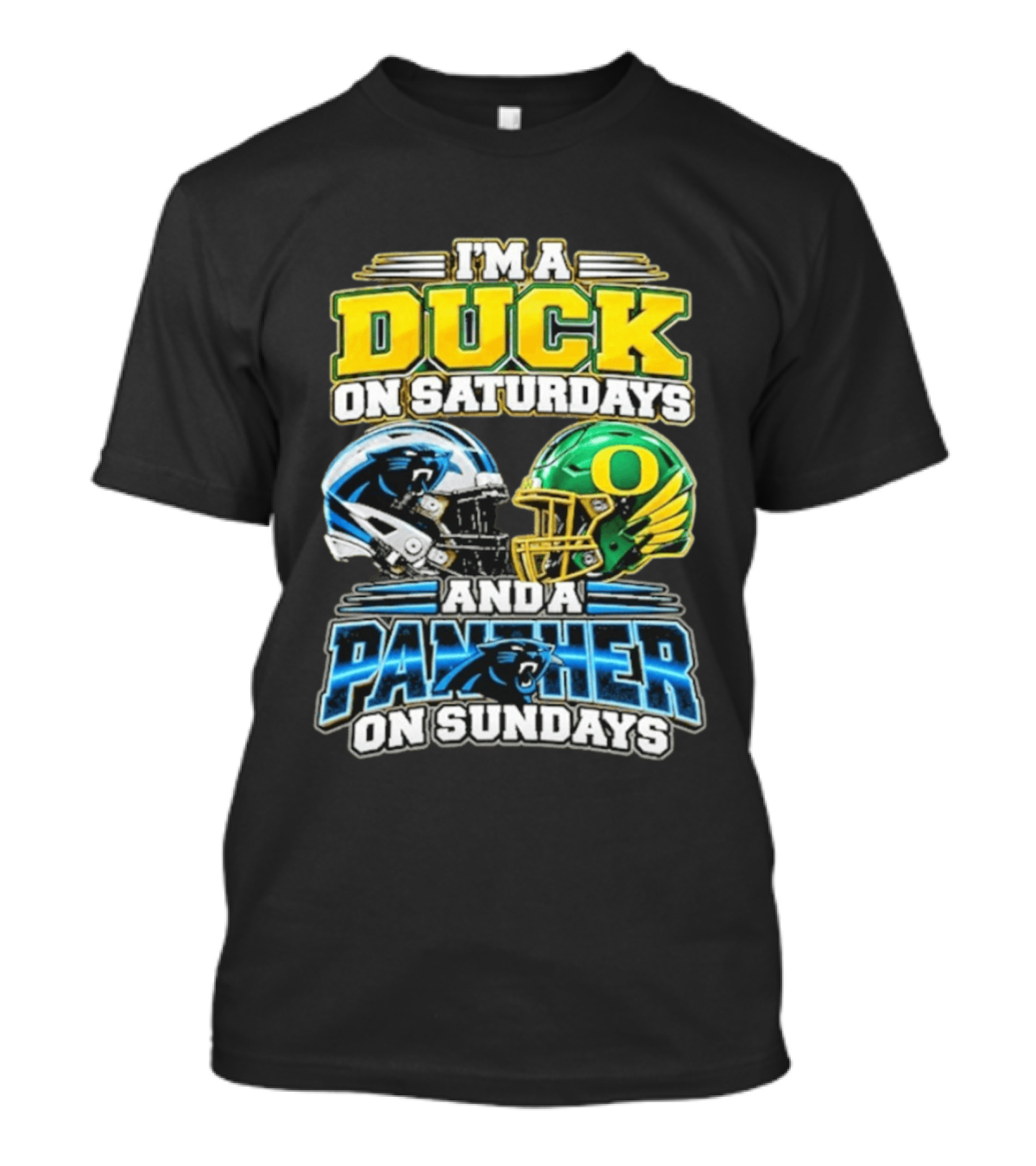 I'm A Duck On Saturdays And A Panther On Sundays Helmet T-Shirt