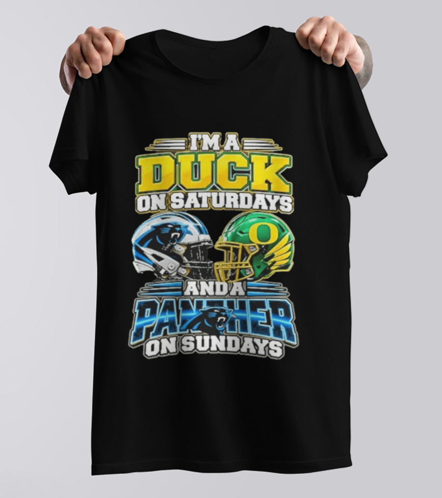 I'm A Duck On Saturdays And A Panther On Sundays Helmet T-Shirt