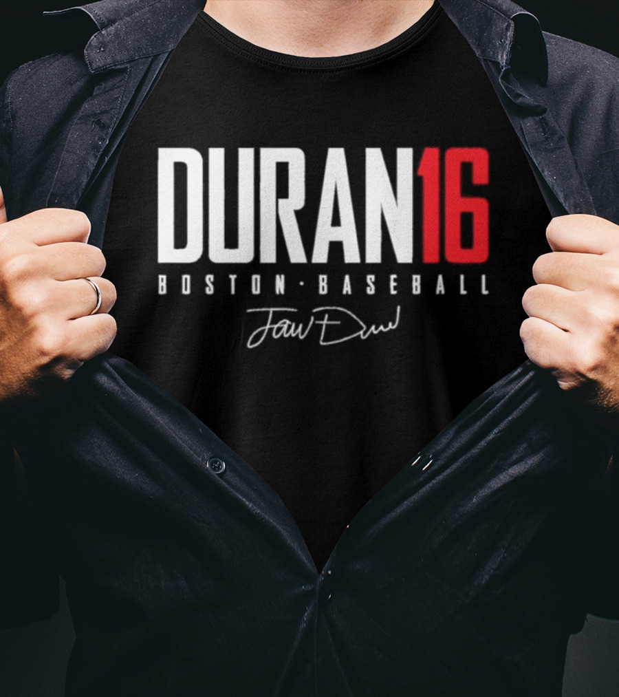Jarren Duran 16 Boston Baseball Signature T-Shirt