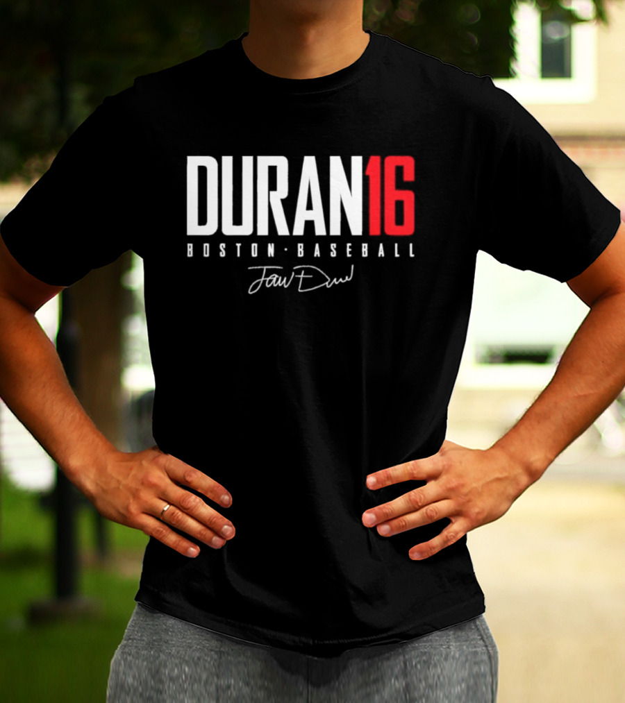 Jarren Duran 16 Boston Baseball Signature T-Shirt