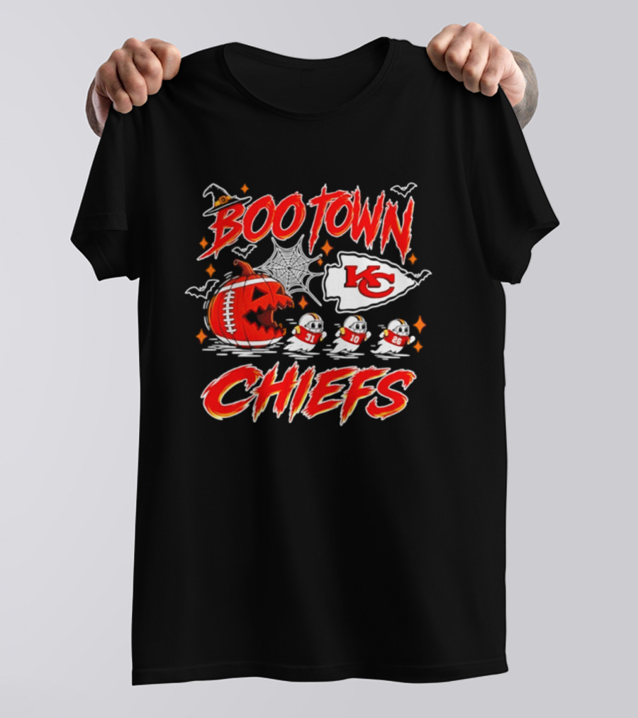 Kansas City Chiefs Boo Town Halloween Pac Man 2026 T-Shirt