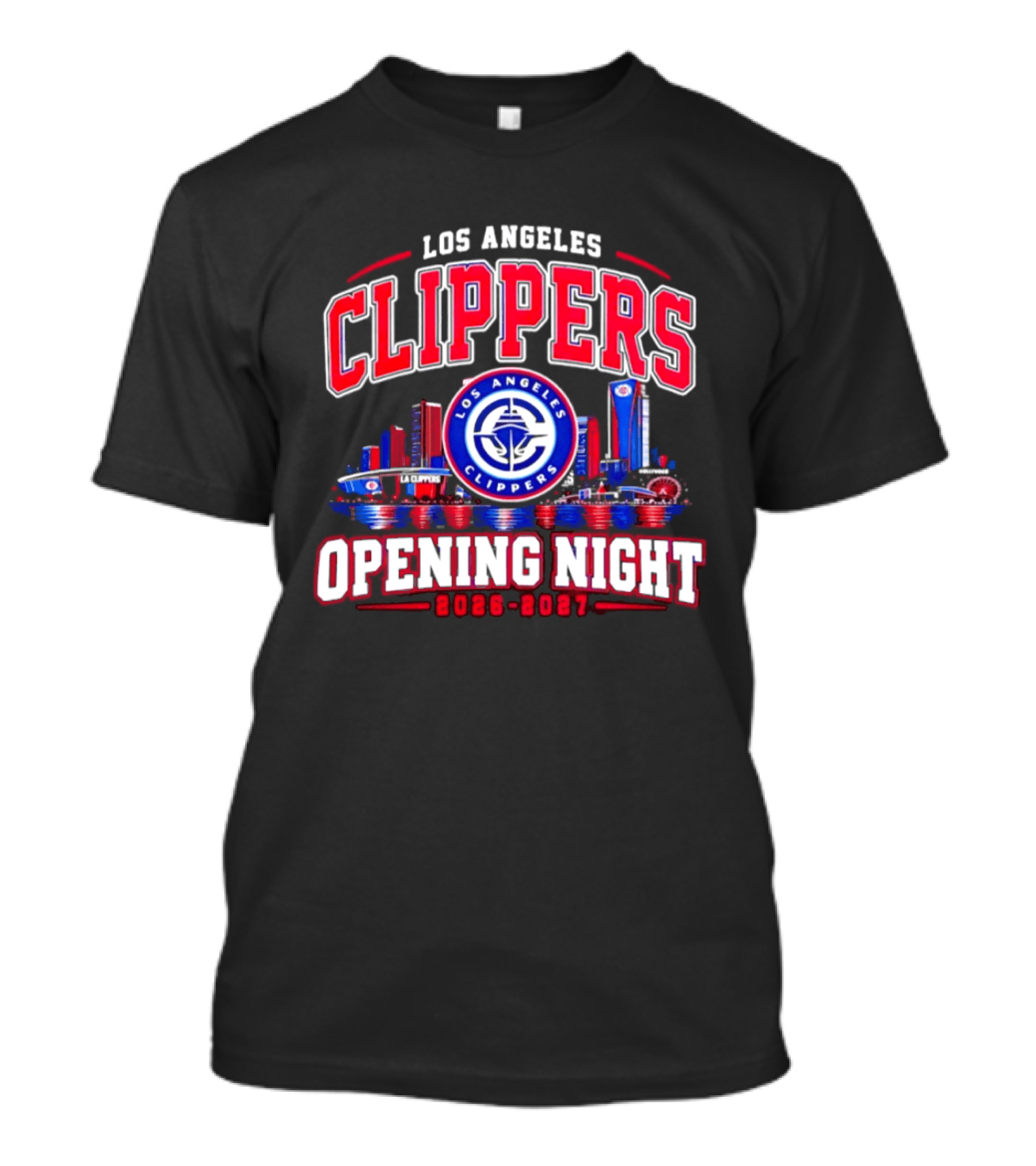 Los Angeles Clippers Opening Night 2026 2027 City Skyline NBA T-Shirt