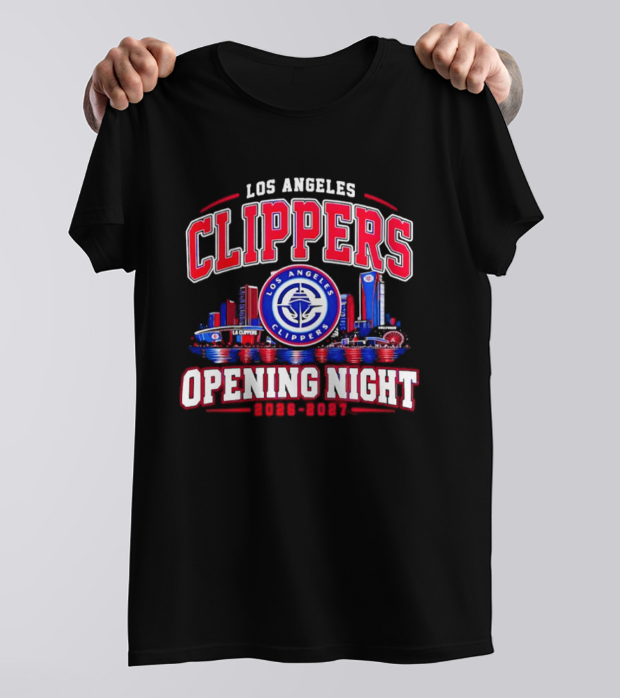 Los Angeles Clippers Opening Night 2026 2027 City Skyline NBA T-Shirt