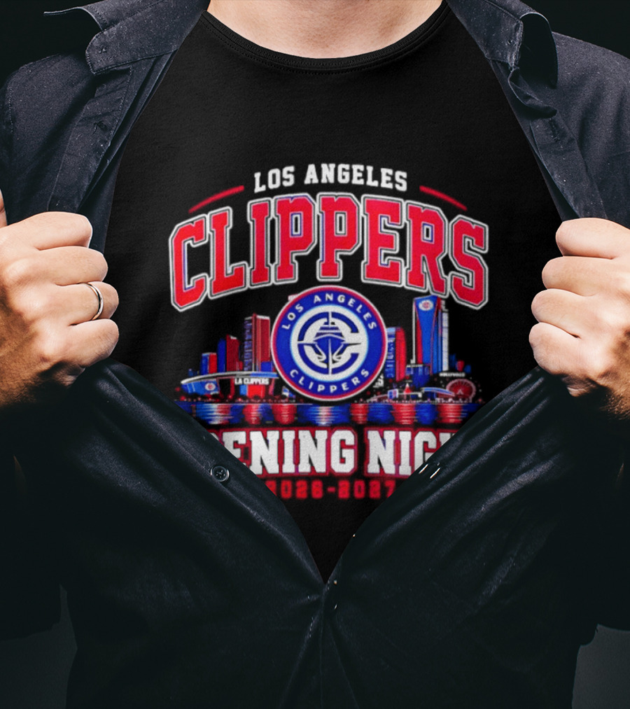 Los Angeles Clippers Opening Night 2026 2027 City Skyline NBA T-Shirt
