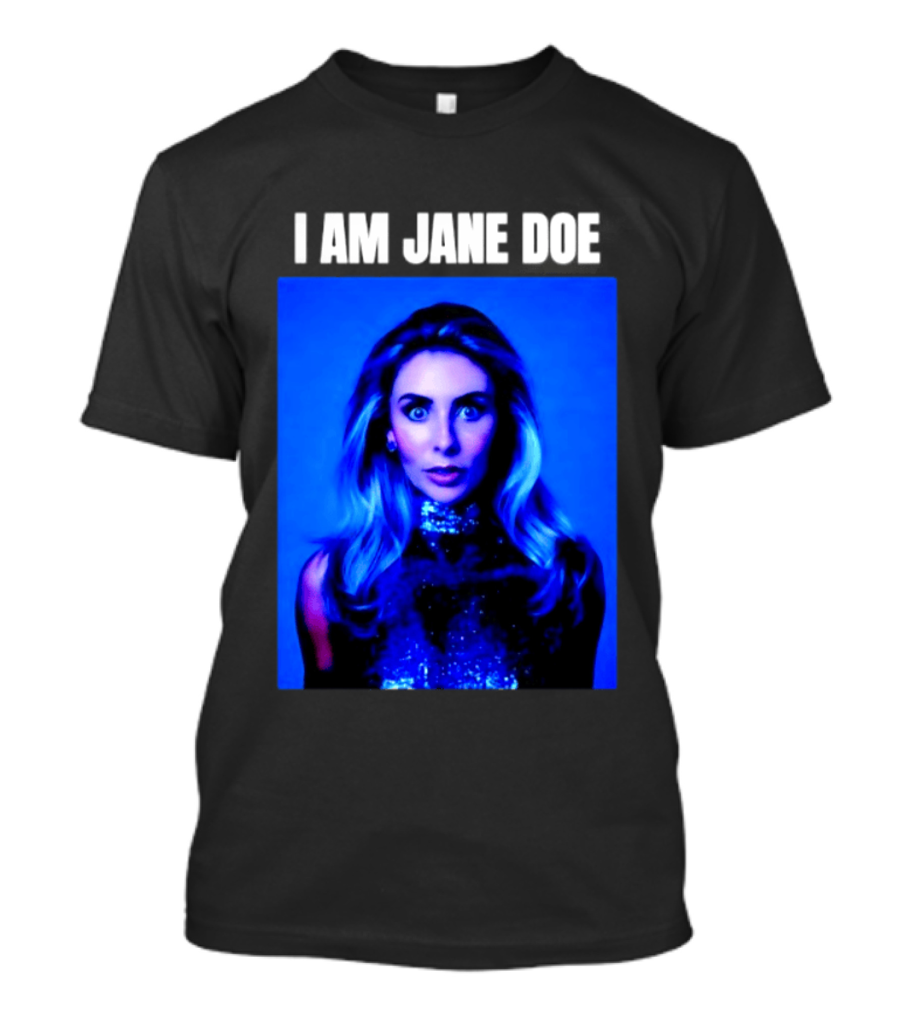 I Am Jane Doe Blue Portrait Mystique T-Shirt