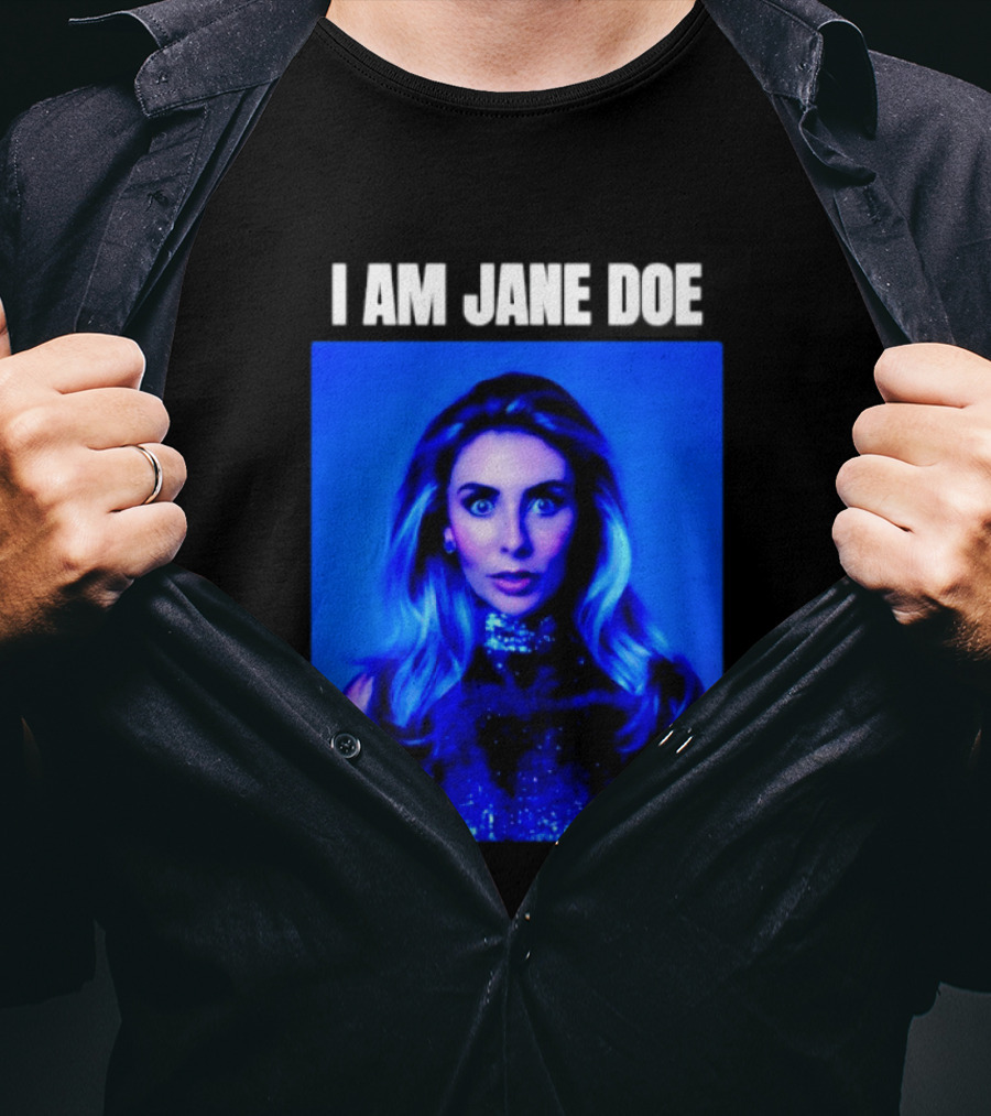 I Am Jane Doe Blue Portrait Mystique T-Shirt