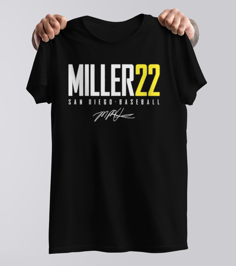 Miller 22 San Diego Baseball Signature T-Shirt
