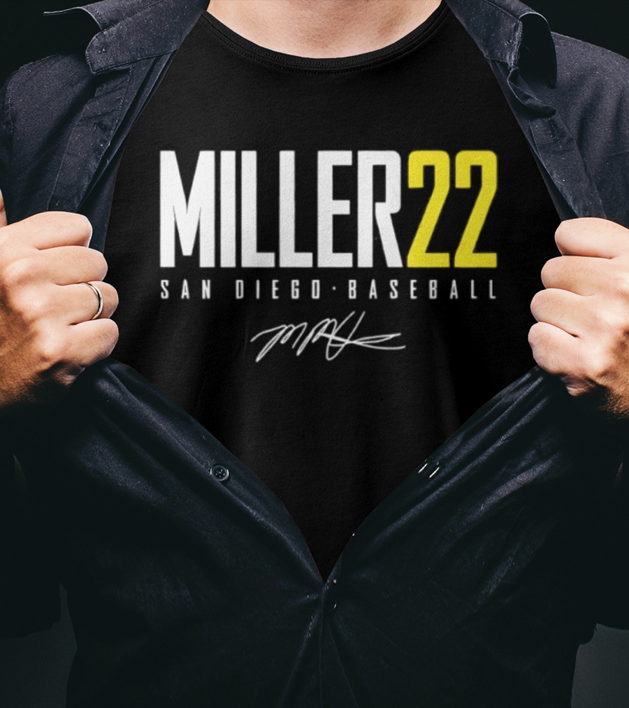 Miller 22 San Diego Baseball Signature T-Shirt