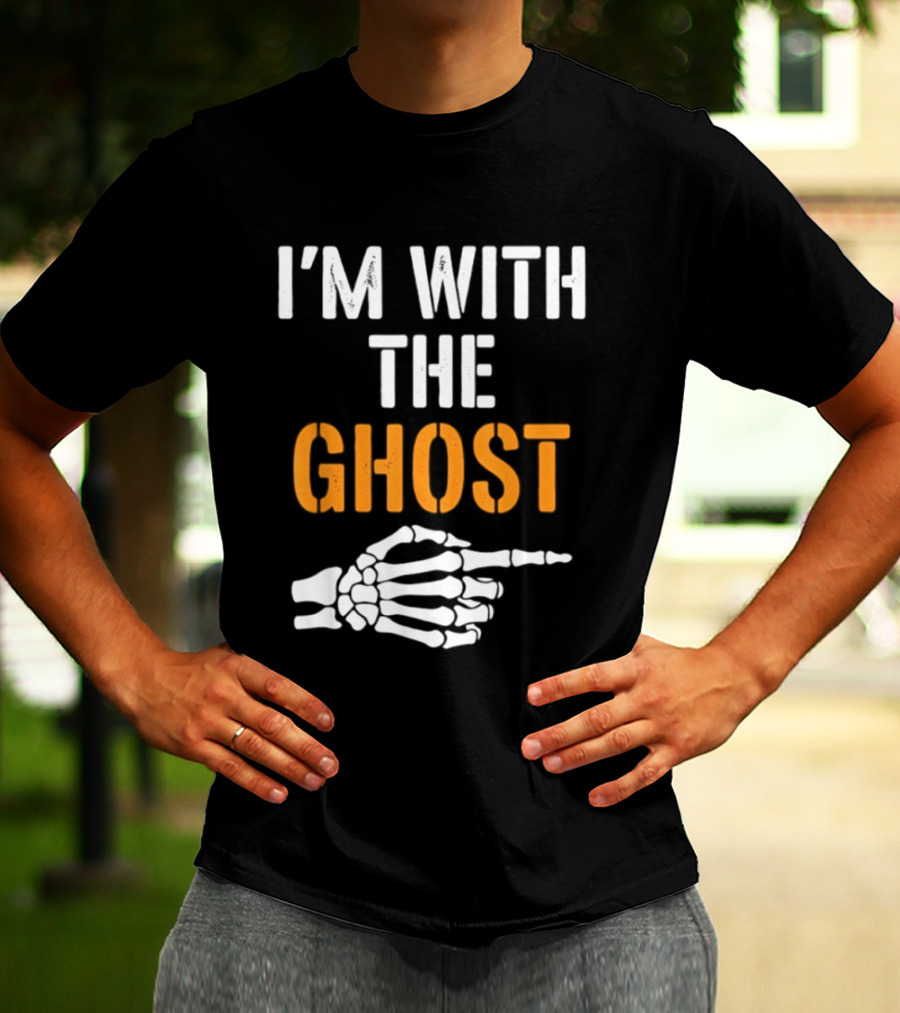 I'm With The Ghost Skeleton Hand Halloween 2026 T-Shirt