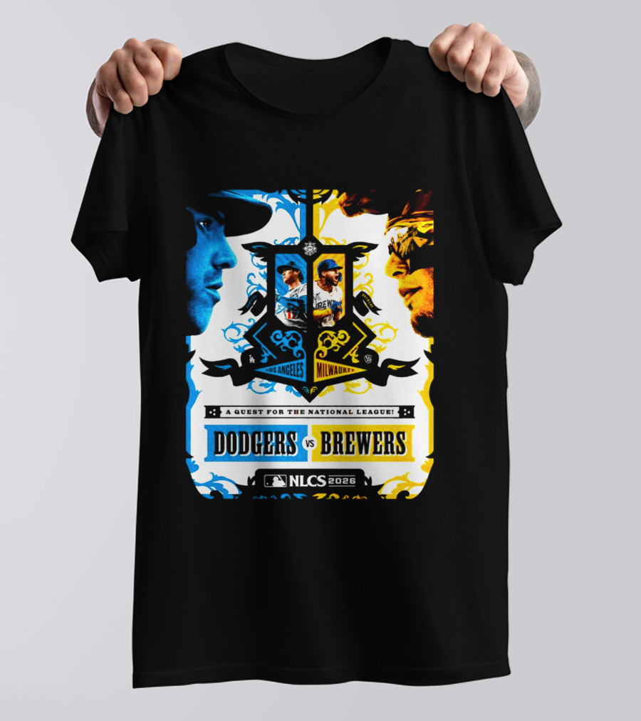 MLB Los Angeles Dodgers Brewers NLCS 2026 Head To Head Quest For The National League T-Shirt