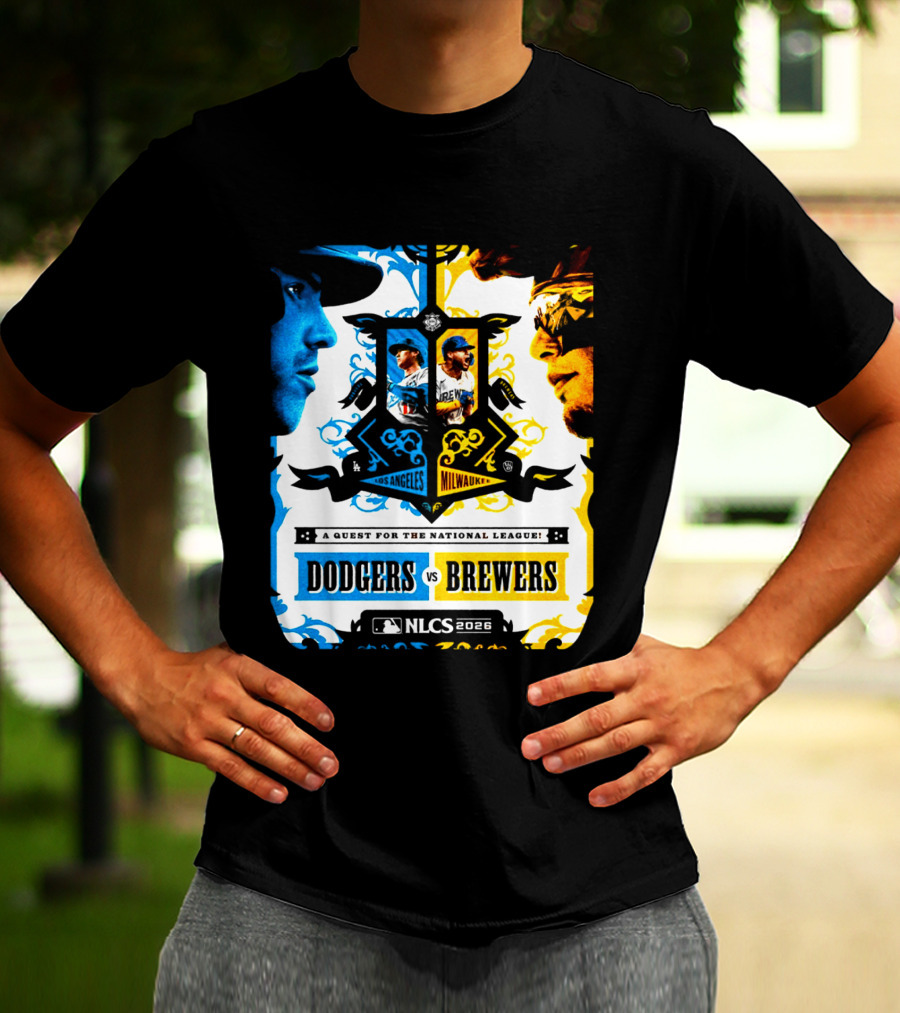 MLB Los Angeles Dodgers Brewers NLCS 2026 Head To Head Quest For The National League T-Shirt