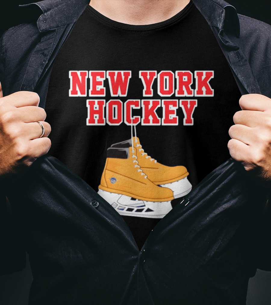 New York Hockey Timberland Ice Skates Ranger T-Shirt