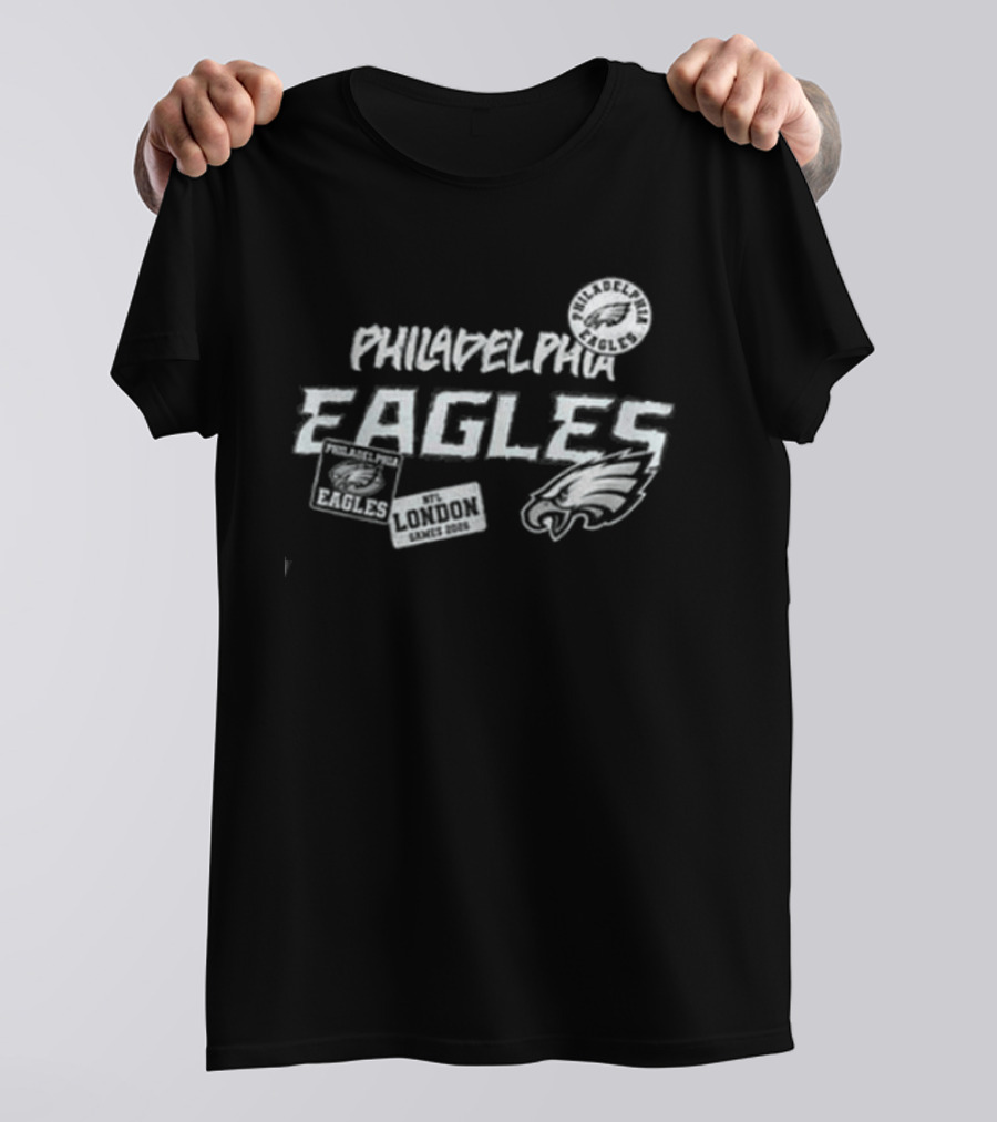 Philadelphia Eagles 2026 London Game Limited Edition Moon And Passport T-Shirt