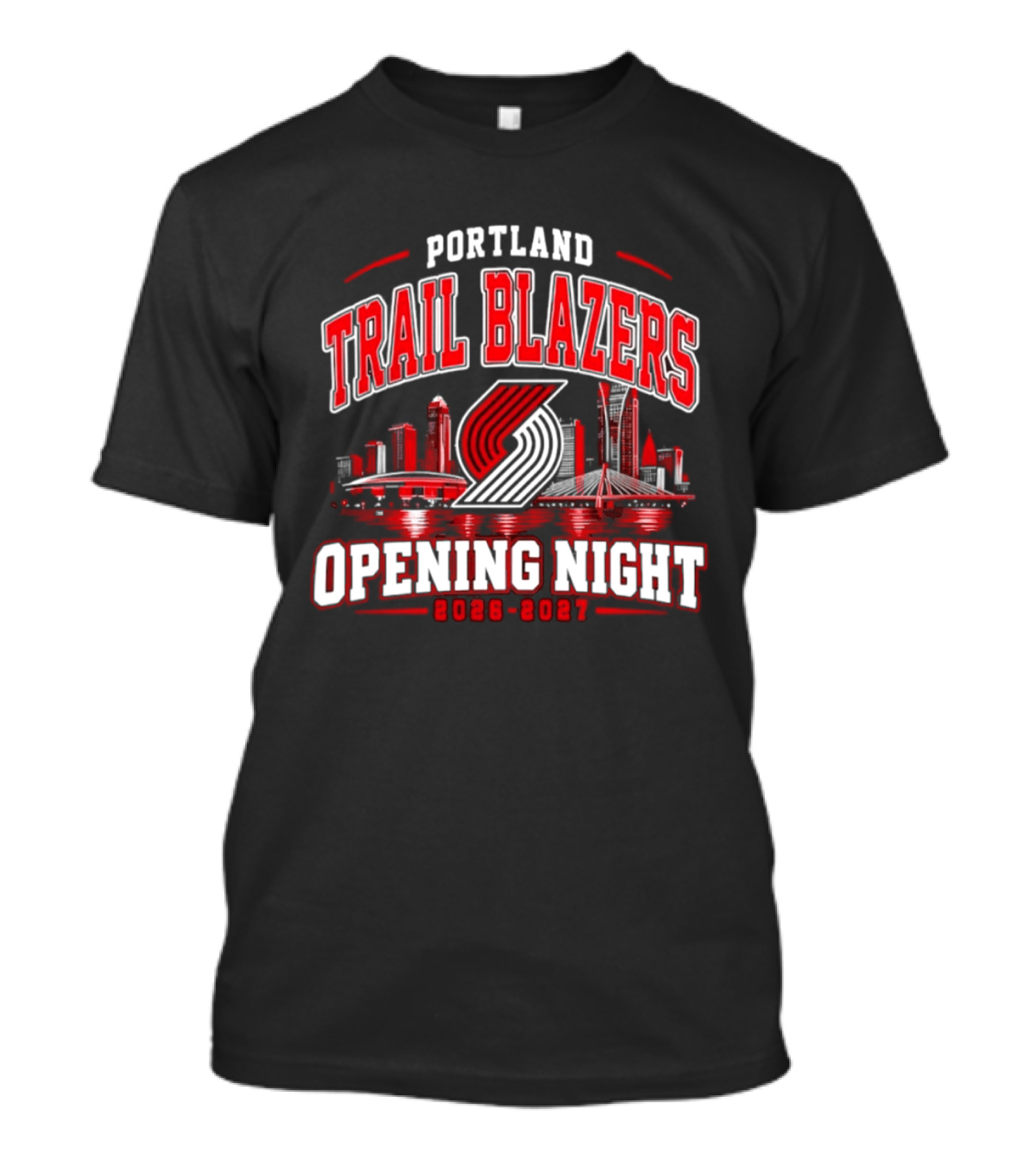 Portland Trail Blazers Opening Night 2026 2027 City Skyline T-Shirt