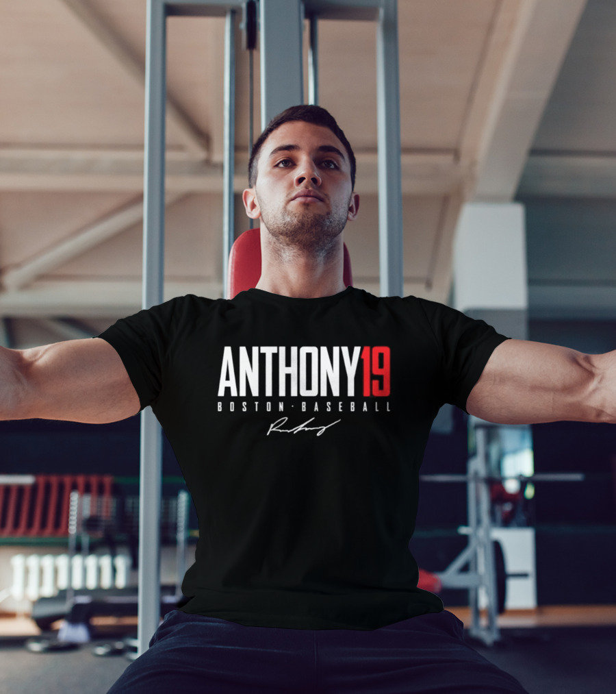Anthony 19 Boston Baseball Signature T-Shirt