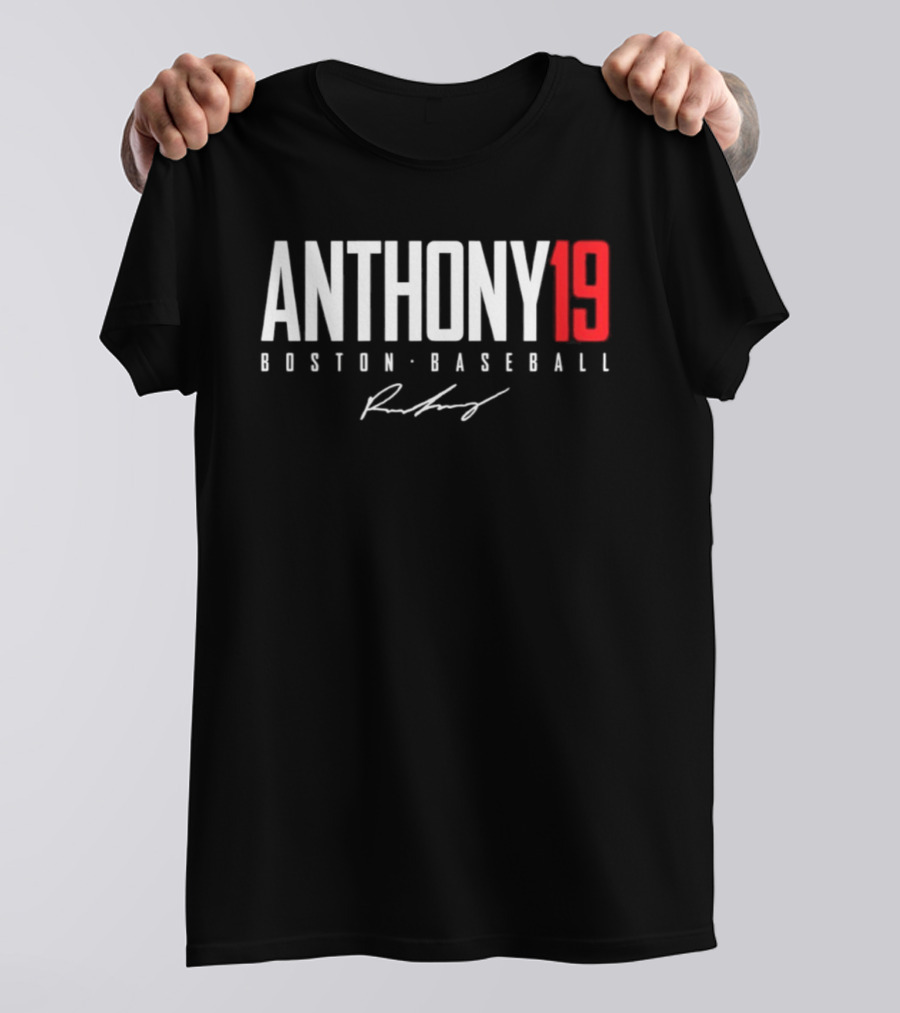 Anthony 19 Boston Baseball Signature T-Shirt