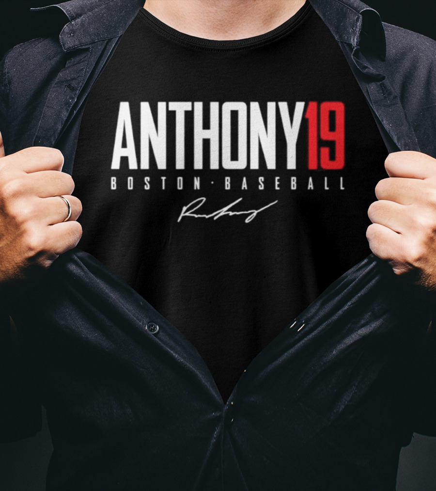 Anthony 19 Boston Baseball Signature T-Shirt