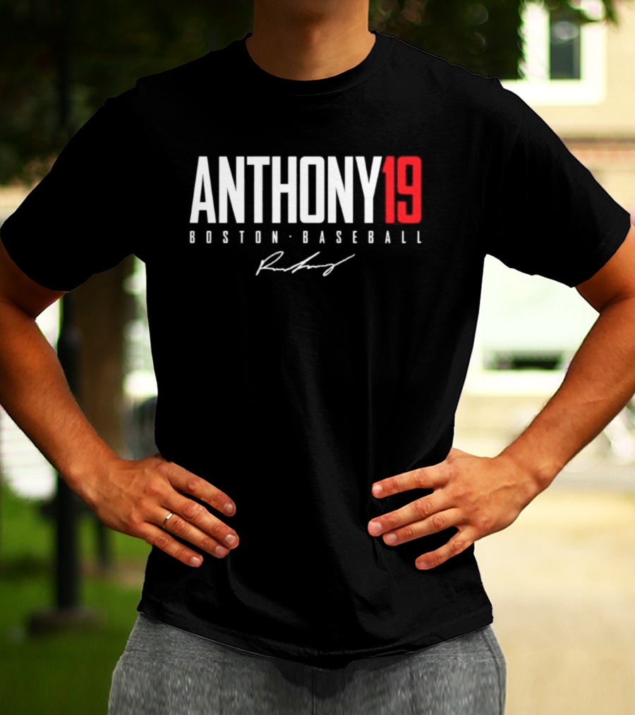 Anthony 19 Boston Baseball Signature T-Shirt