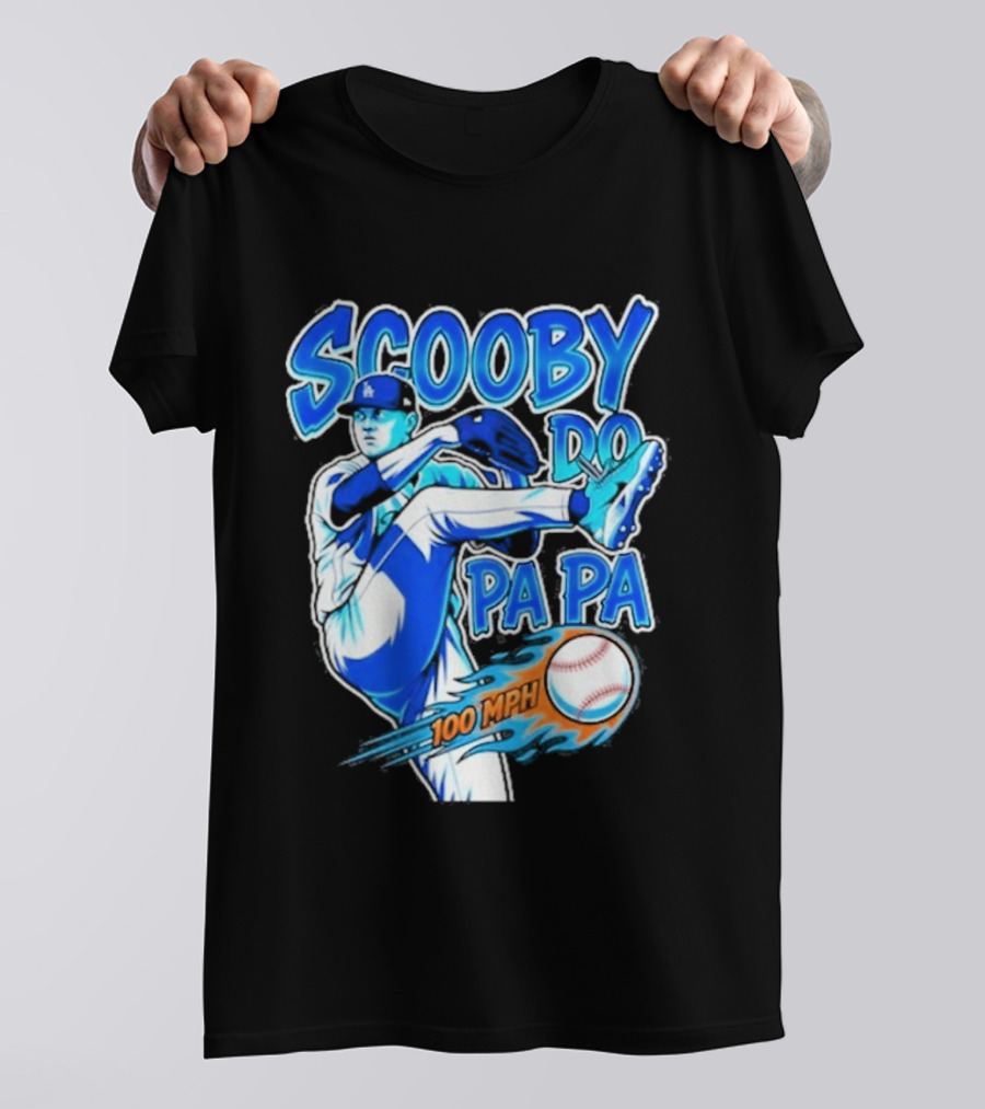 Scooby Do Pa Pa 100 MPH Baseball Pitcher Los Angeles T-Shirt