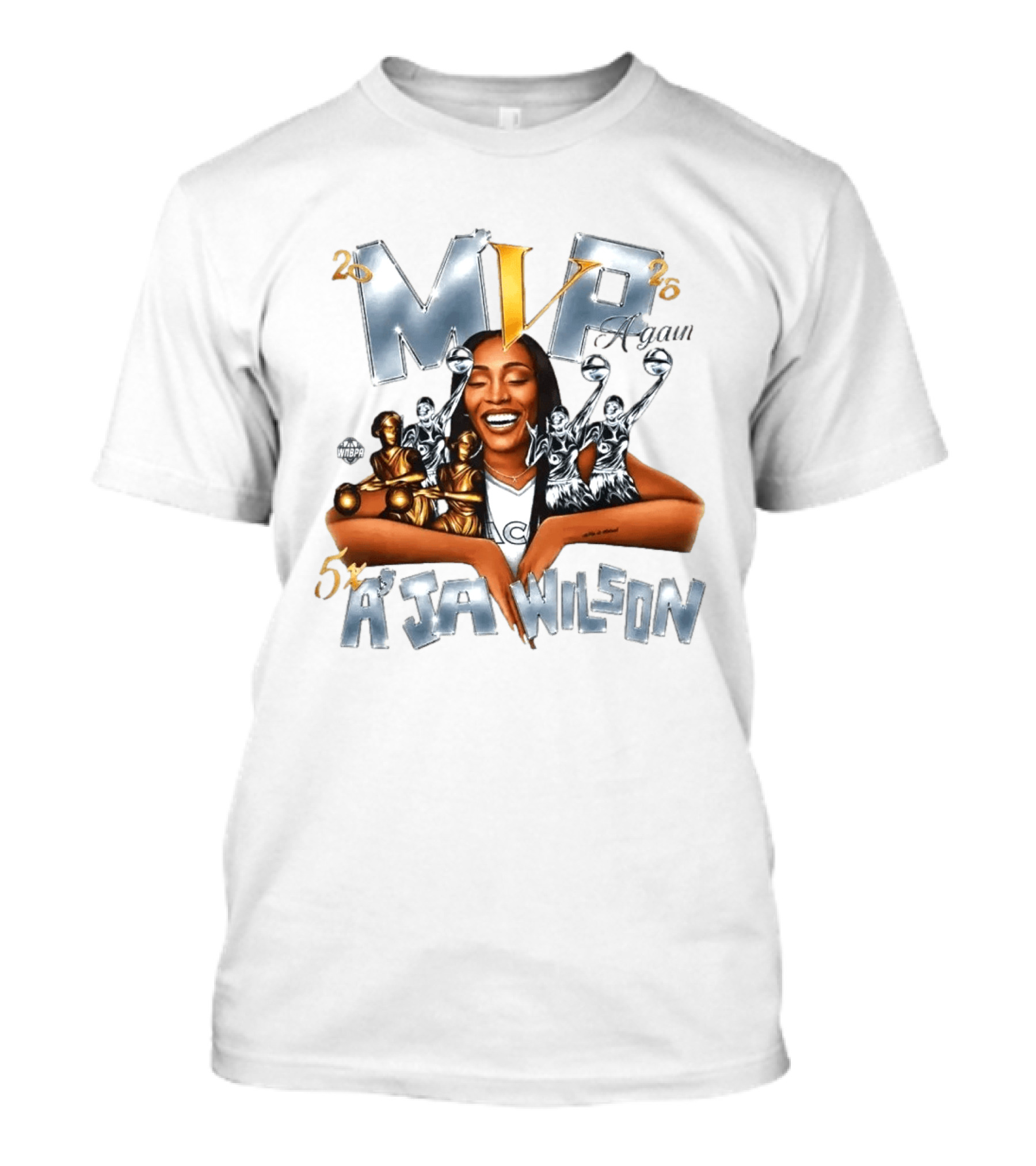 2x MVP Again 5x A'ja Wilson WNBA T-Shirt