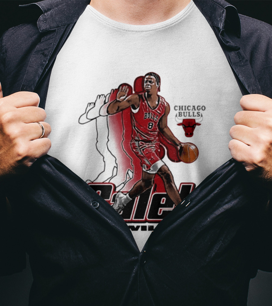 Caleb Wilson 8 Chicago Bulls Basketball Pose T-Shirt