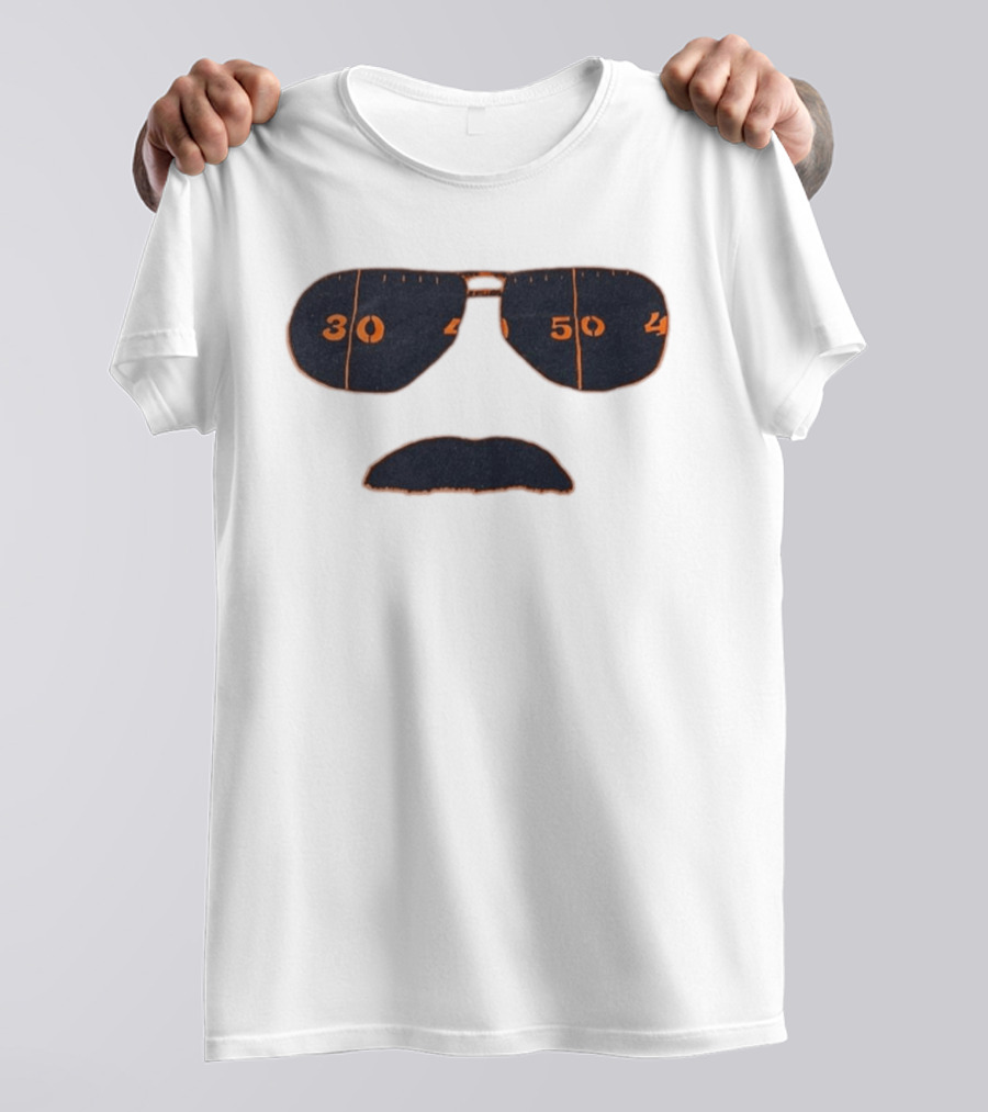 Chicago Bears Mike Ditka Sunglasses Mustache 30 40 50 T-Shirt