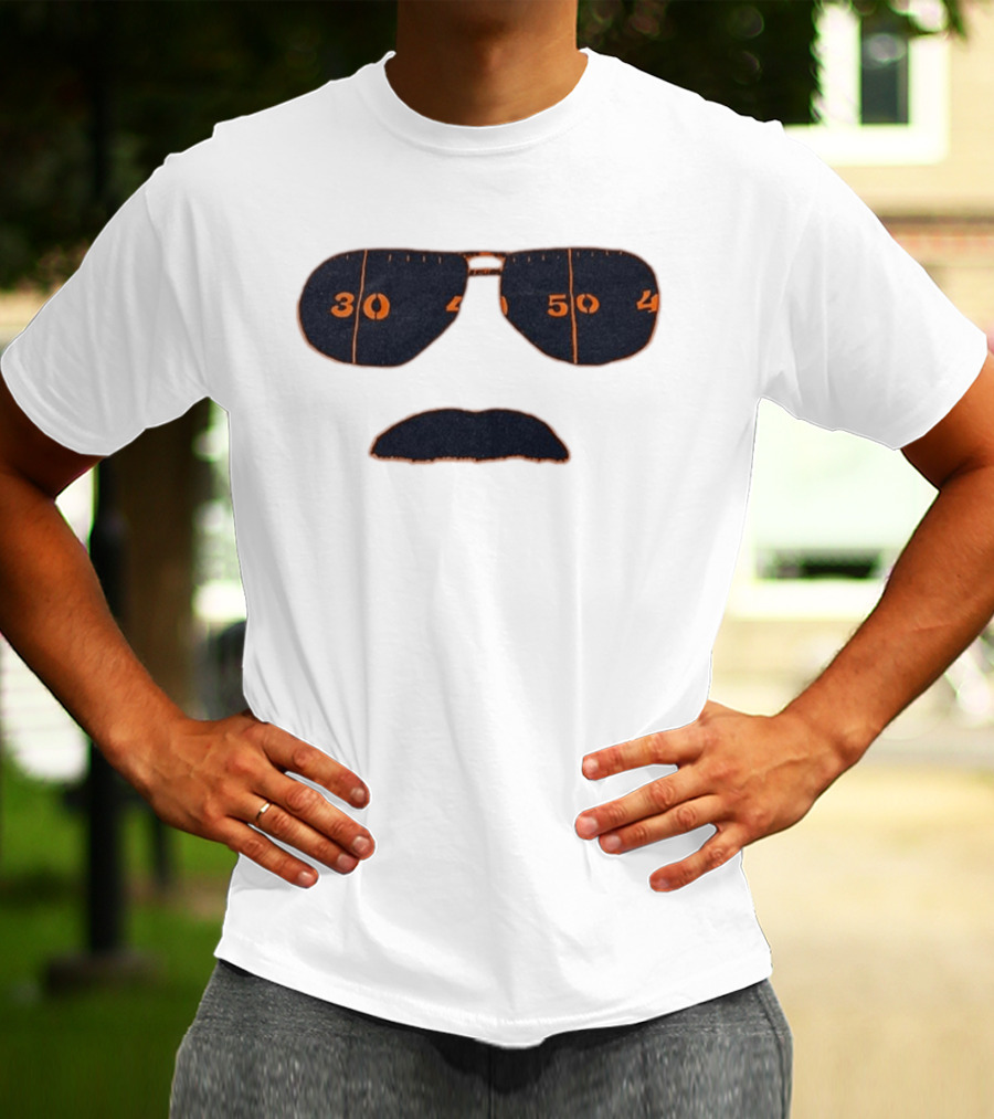 Chicago Bears Mike Ditka Sunglasses Mustache 30 40 50 T-Shirt