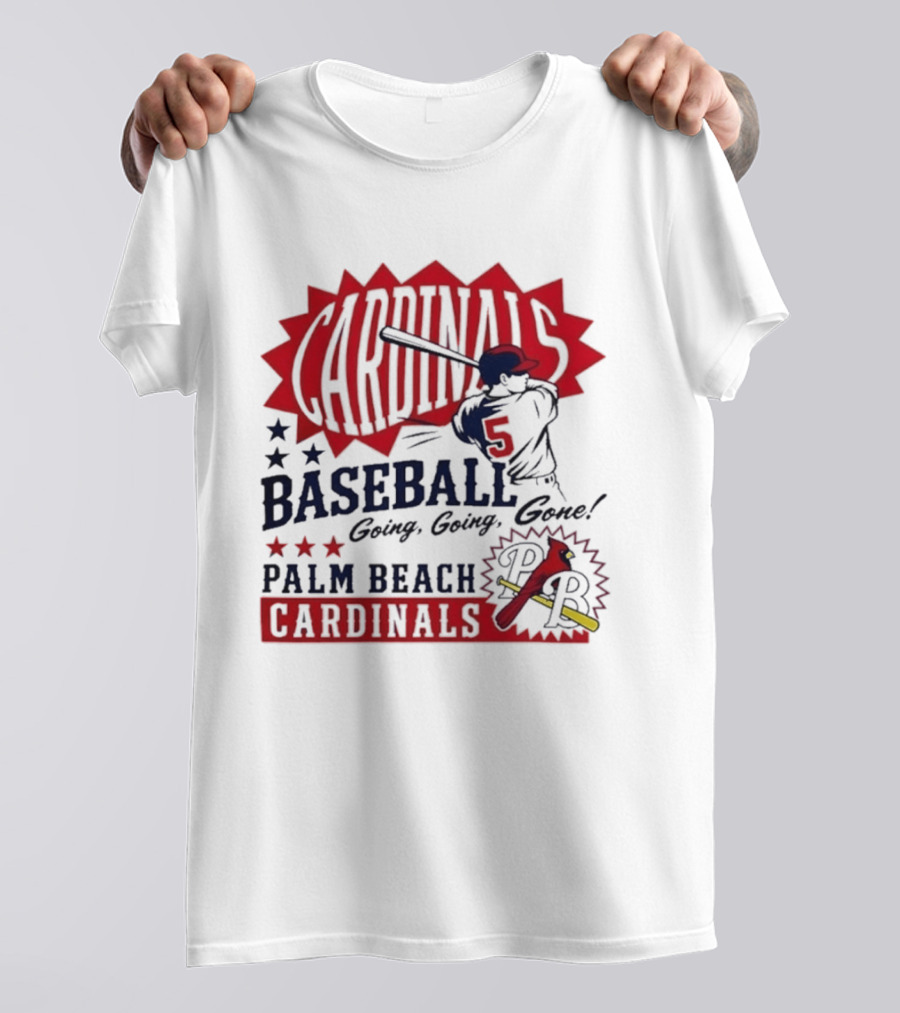 Palm Beach Cardinals Baseball Going Going Gone T-Shirt