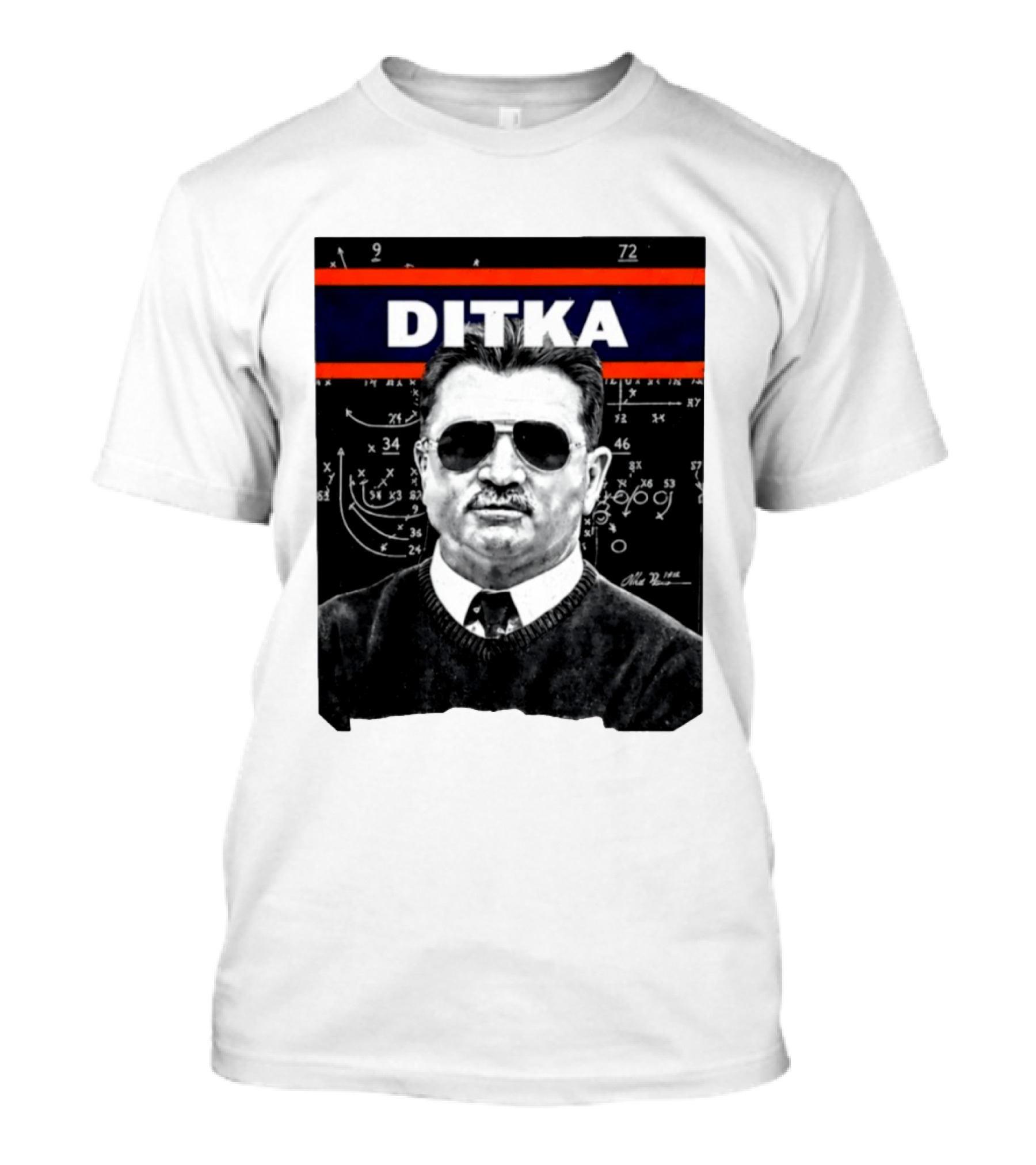 DITKA Da Coach Chicago Bears Legend Mike Ditka Playbook T-Shirt