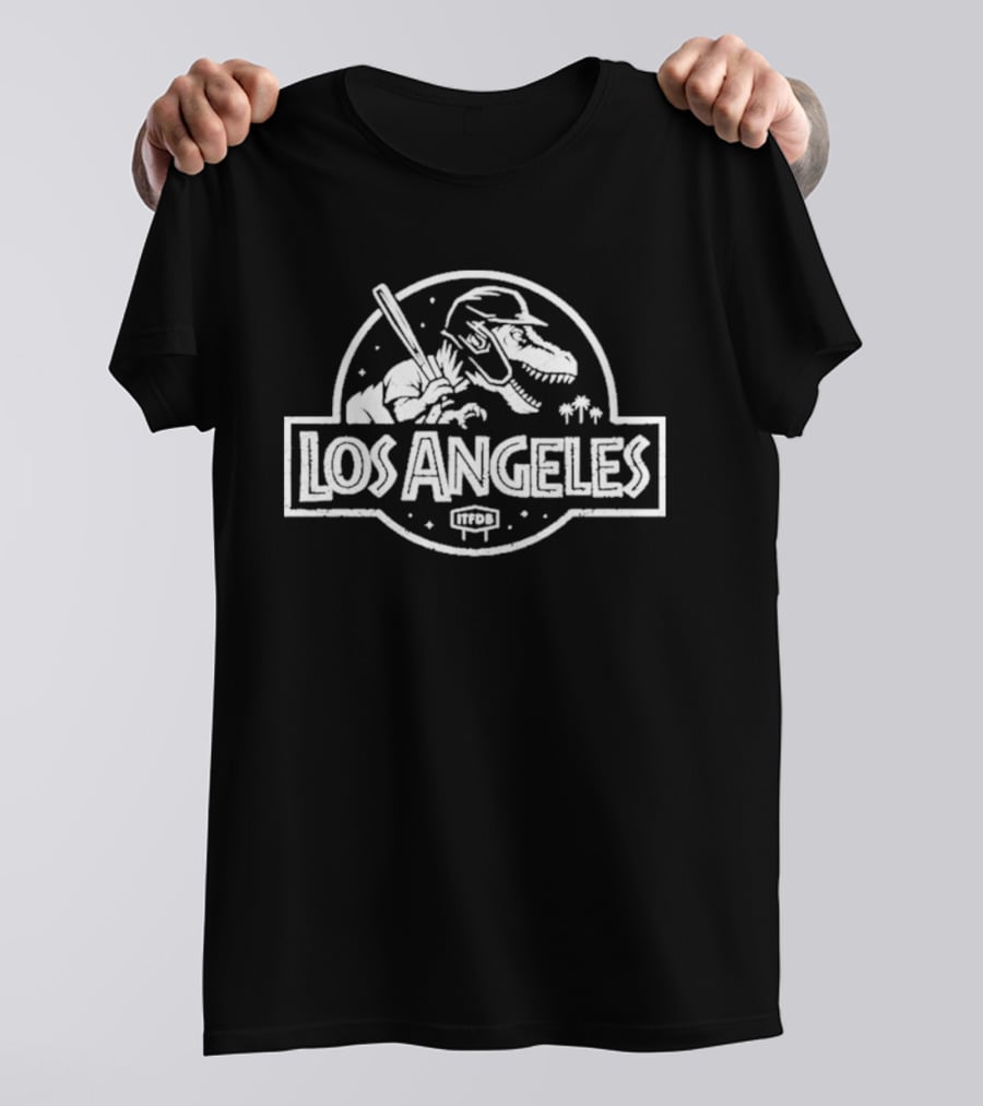 Los Angeles Dinosaur Baseball Jurassic Christmas 2026 T-Shirt