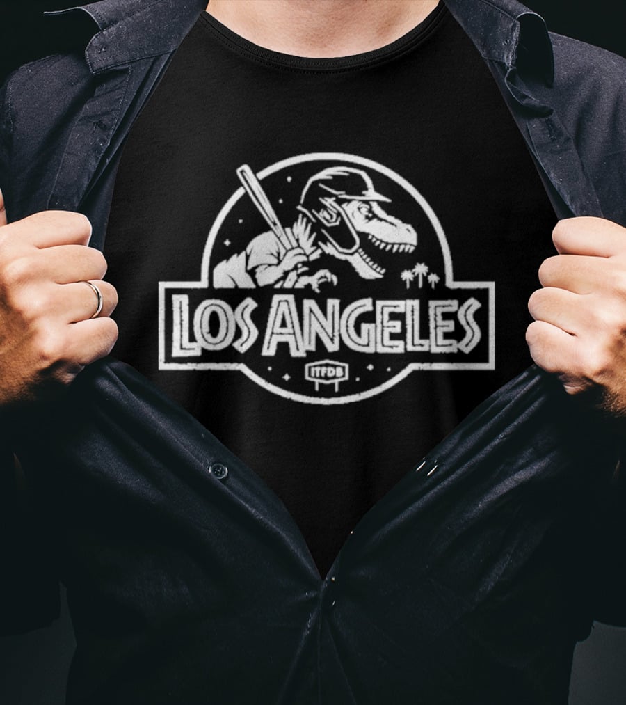 Los Angeles Dinosaur Baseball Jurassic Christmas 2026 T-Shirt