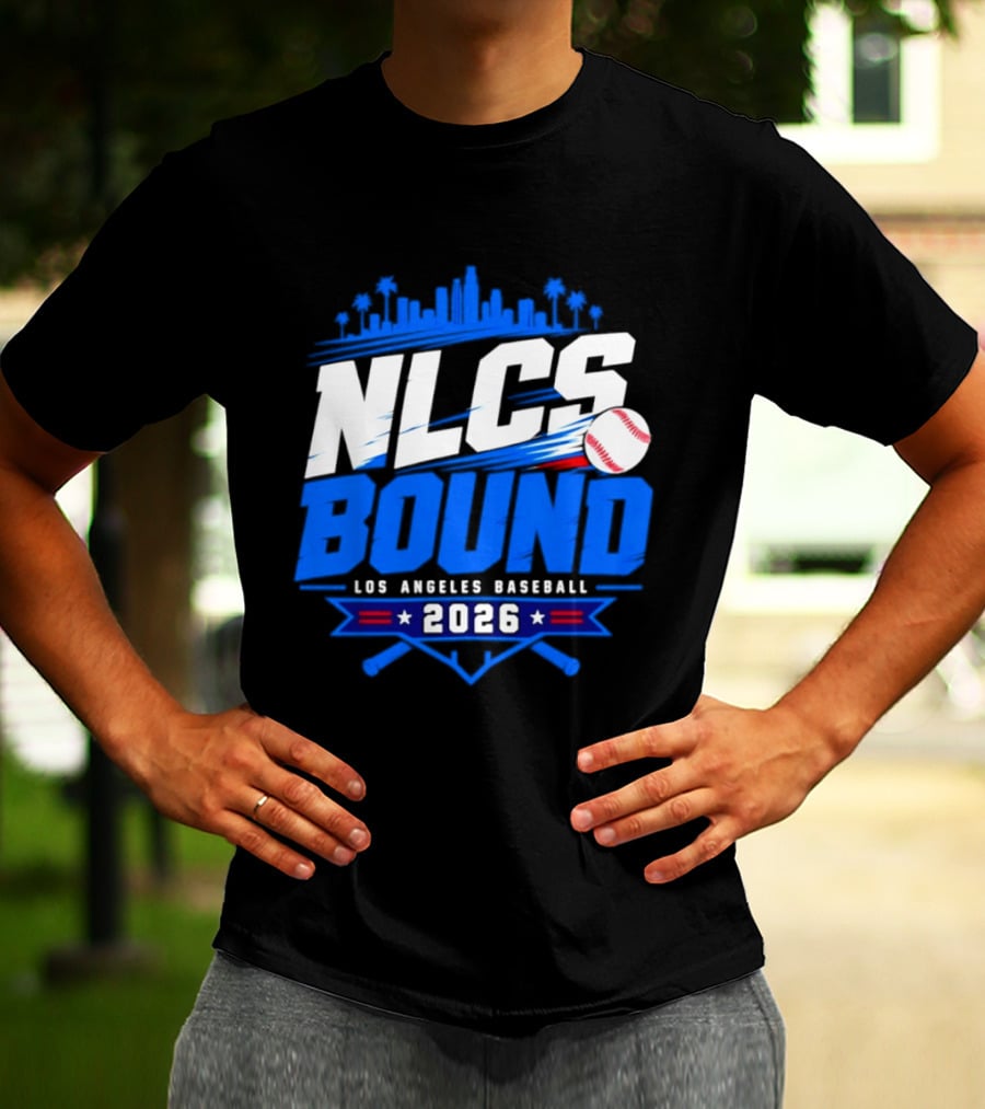 NLCS Bound Los Angeles Baseball 2026 Skyline Postseason T-Shirt
