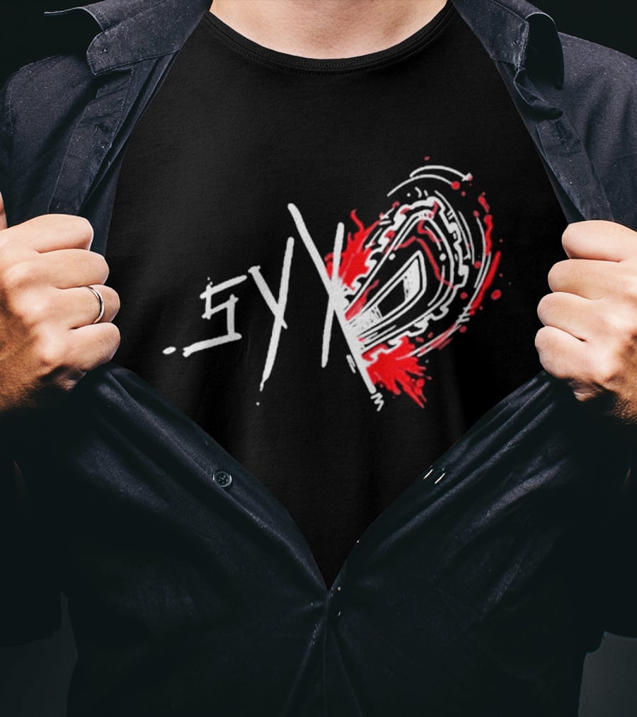 Syx Chainsaw Red Splatter T-Shirt
