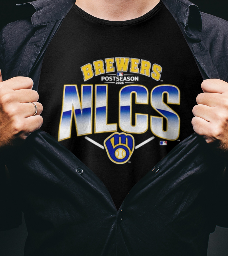 Milwaukee Brewers NLCS Postseason 2026 Baseball Majestic Crewneck T-Shirt