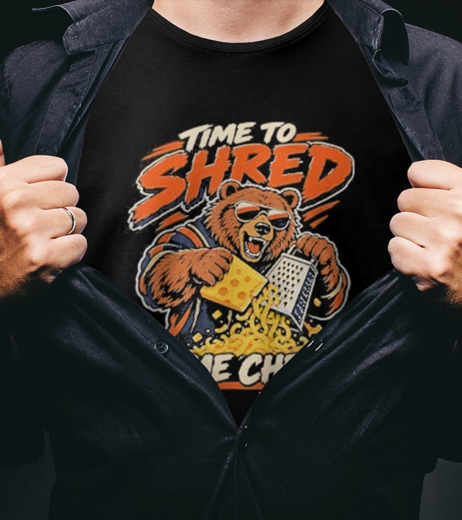 Time To Shred Some Cheese Bear Grating Cheese T-Shirt