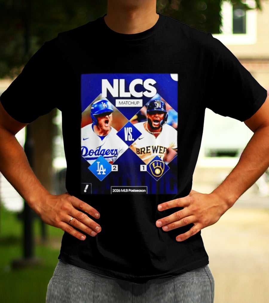 NLCS Matchup Dodgers Vs Brewers 2026 MLB Postseason T-Shirt