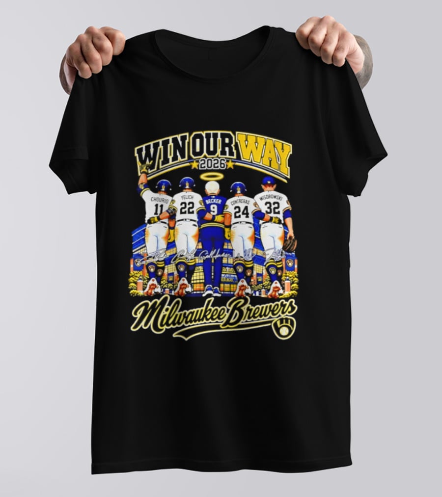 Milwaukee Brewers Win Our Way 2026 Signatures Beck 9 T-Shirt