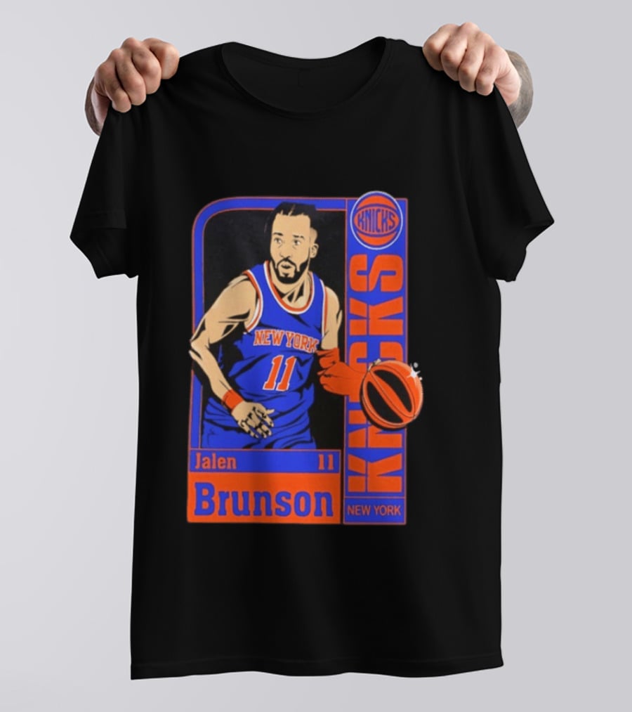 New York Knicks Jalen Brunson 11 Player Card 2026 T-Shirt
