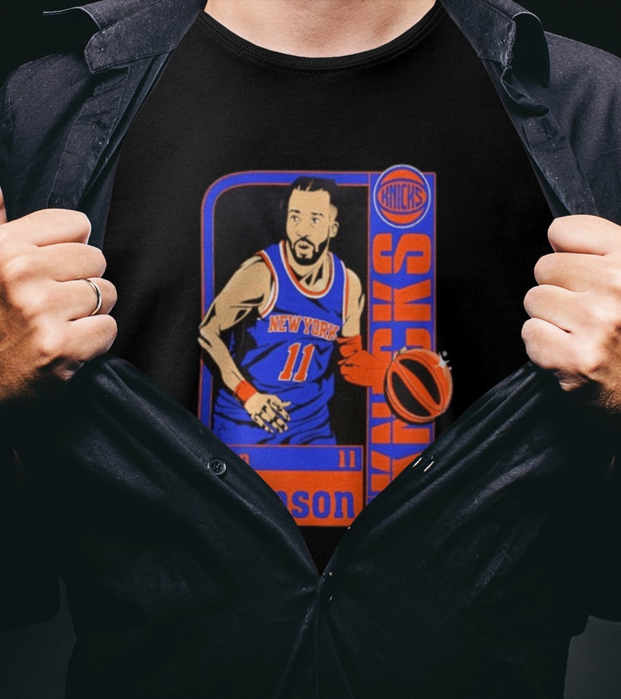 New York Knicks Jalen Brunson 11 Player Card 2026 T-Shirt