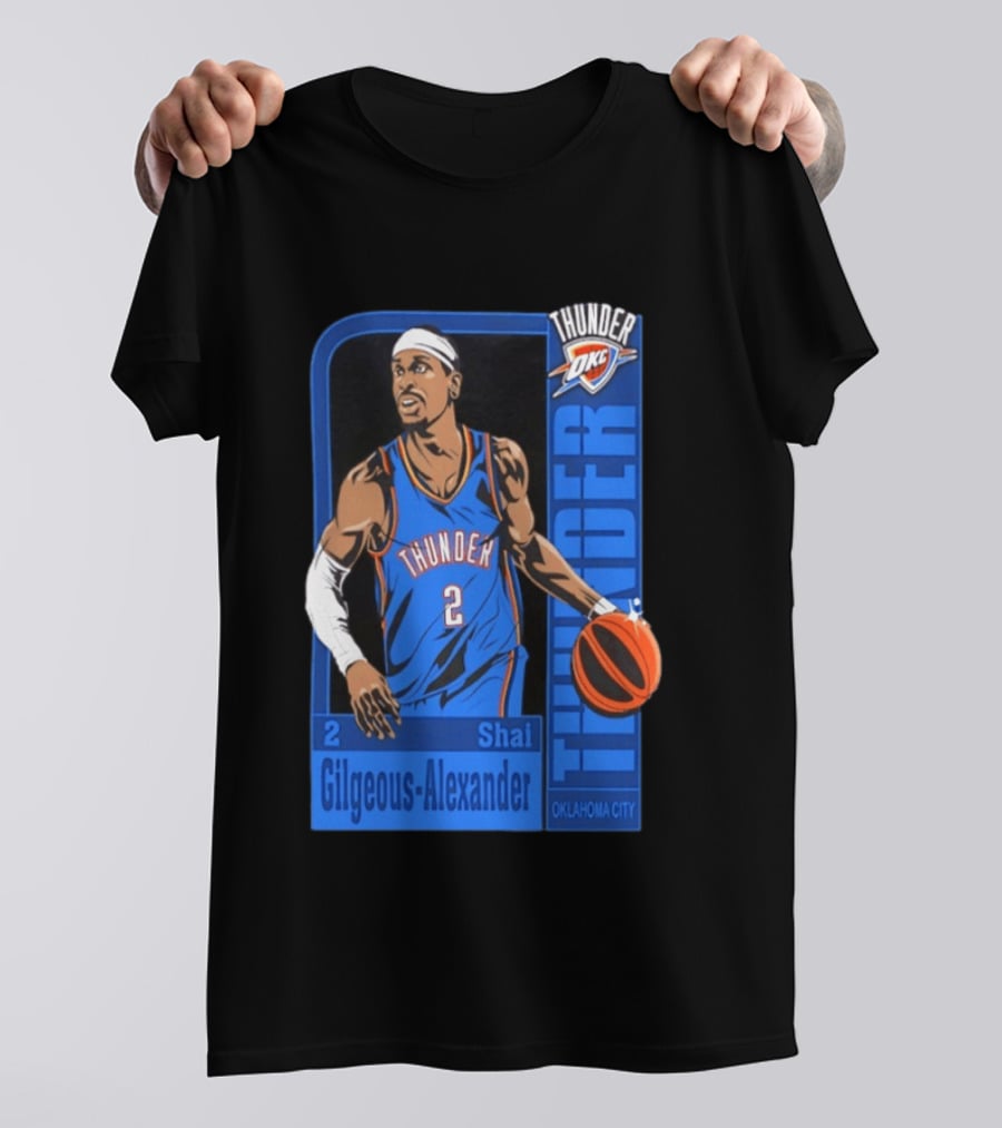 Oklahoma City Thunder Shai Gilgeous Alexander Number 2 NBA 2026 T-Shirt