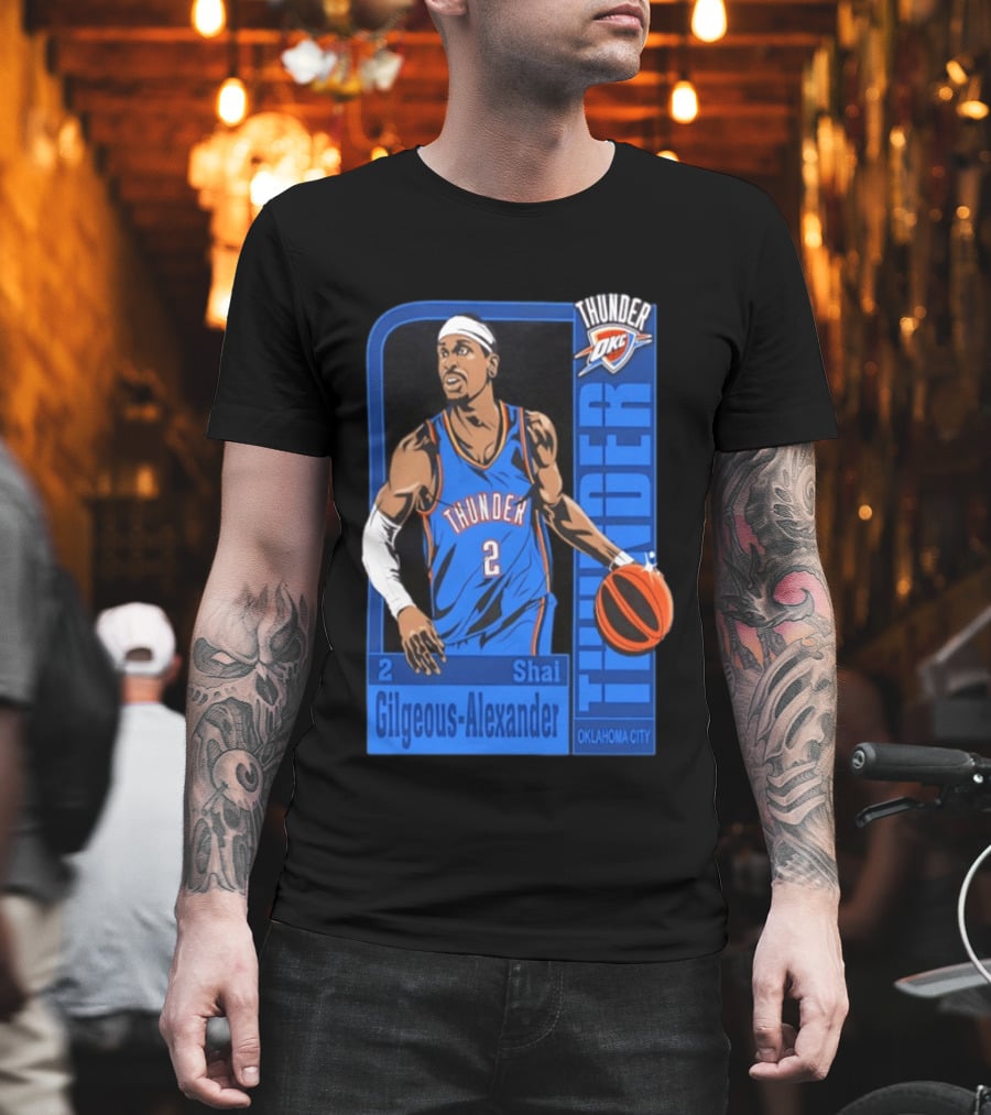 Oklahoma City Thunder Shai Gilgeous Alexander Number 2 NBA 2026 T-Shirt
