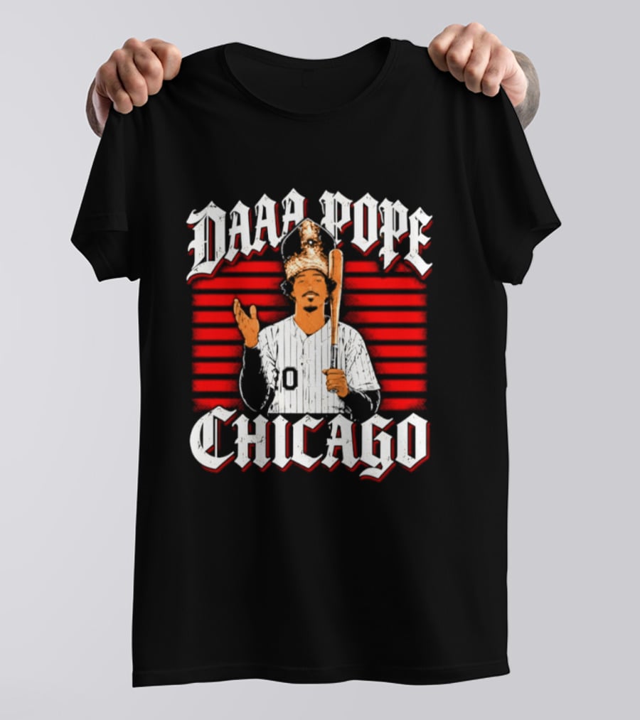 Daaa Pope Chicago White Sox 2026 Postseason Baseball Figure With Bat T-Shirt
