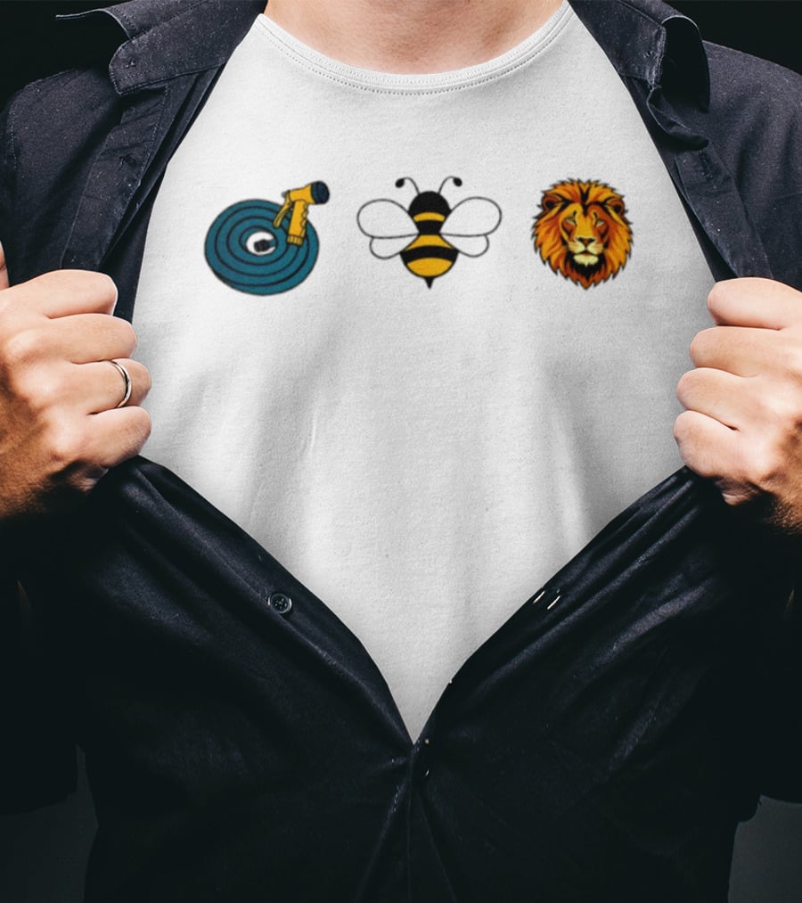 Hose Bee Lion Rebus Puzzle Bumblebee Wordplay T-Shirt