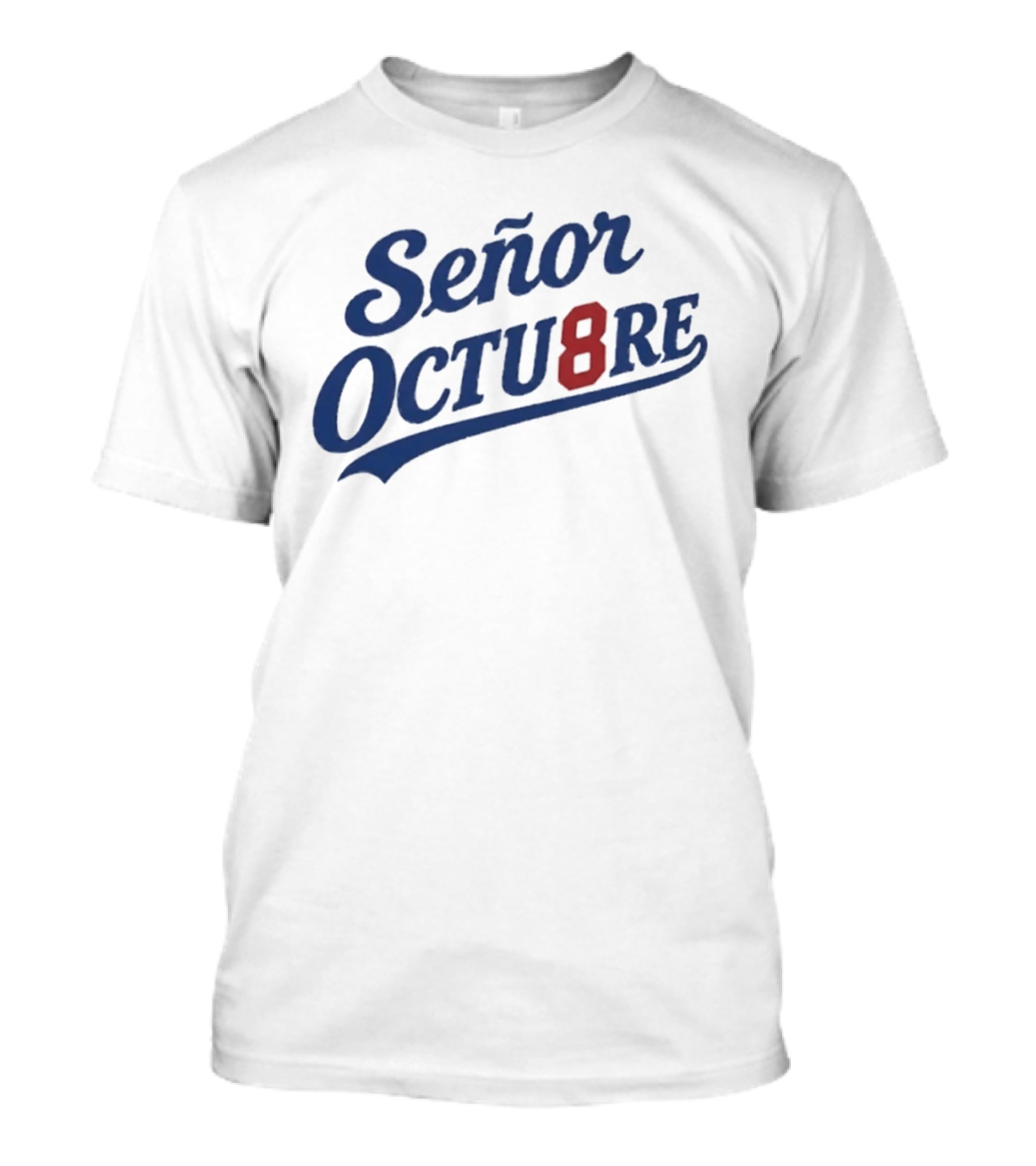 Señor Octubre 8 Los Angeles Dodgers Blue And Red Script T-Shirt