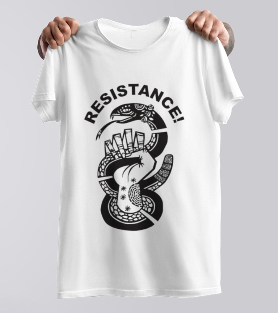 Resistance Snake And Raised Fist Symbolizing Social Justice And Activism T-Shirt