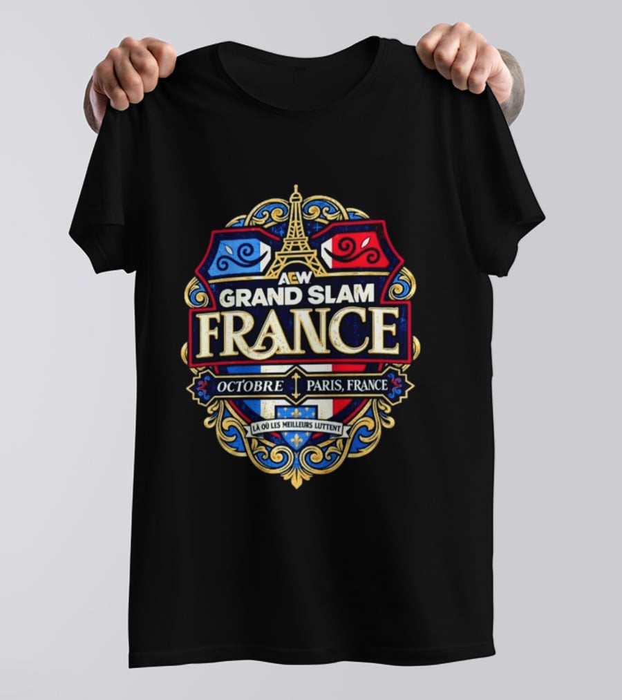 AEW Grand Slam France Octobre Paris Eiffel Tower 2026 T-Shirt