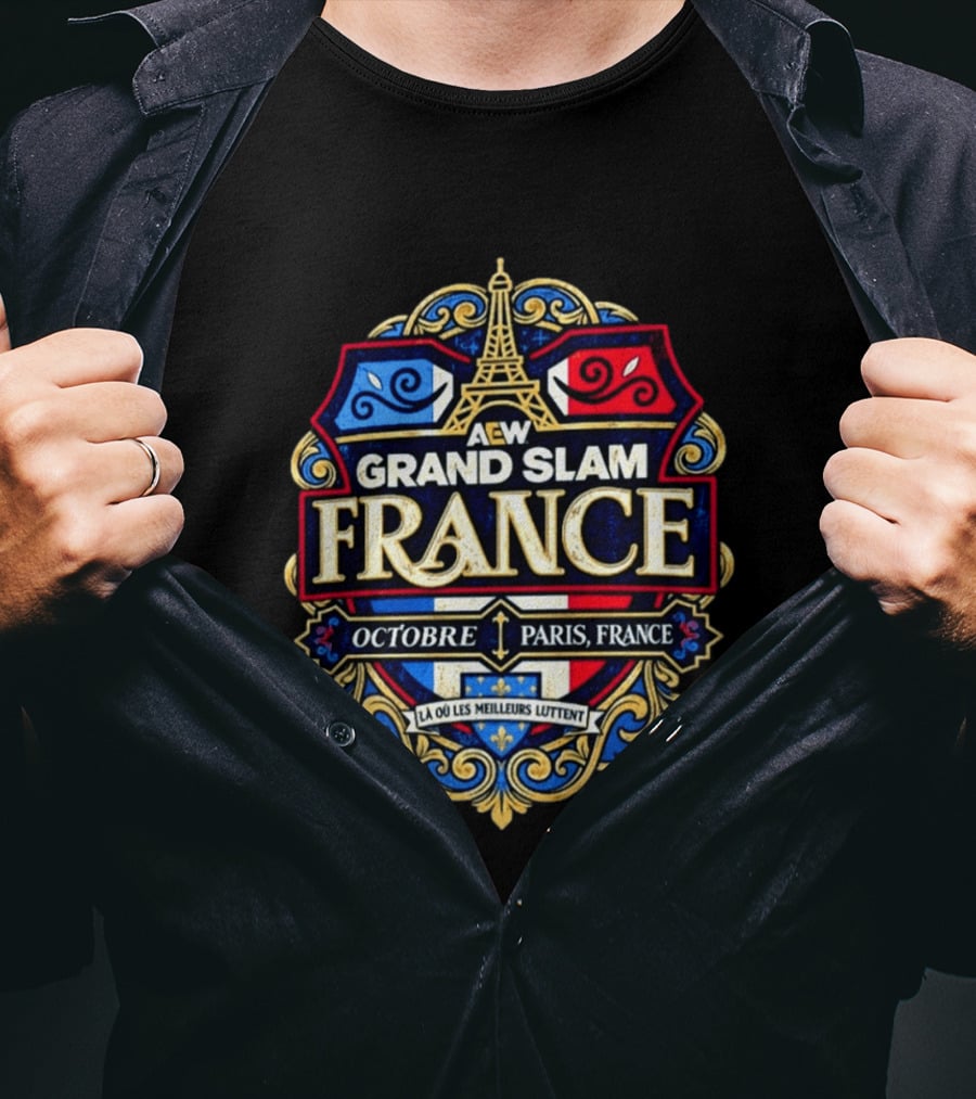 AEW Grand Slam France Octobre Paris Eiffel Tower 2026 T-Shirt