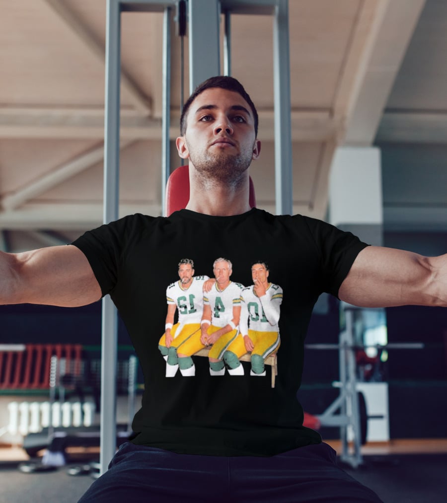 Bart Starr Brett Favre Aaron Rodgers Green Bay Packers Legends Football Signatures T-Shirt